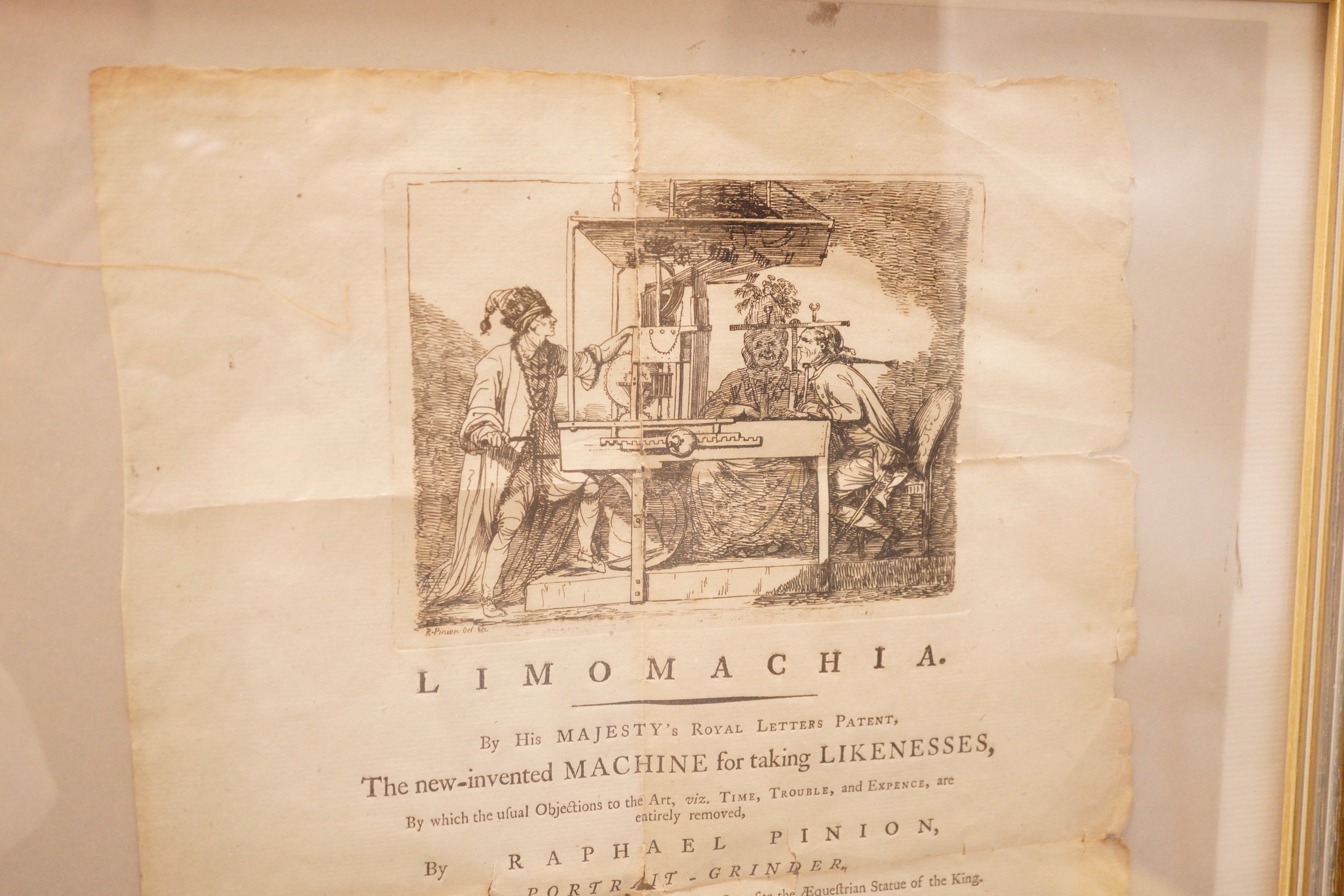 Limomachia, Raphael Pinion, framed page